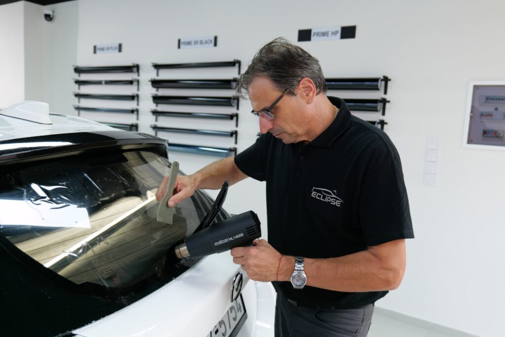 heatgun window tint installation